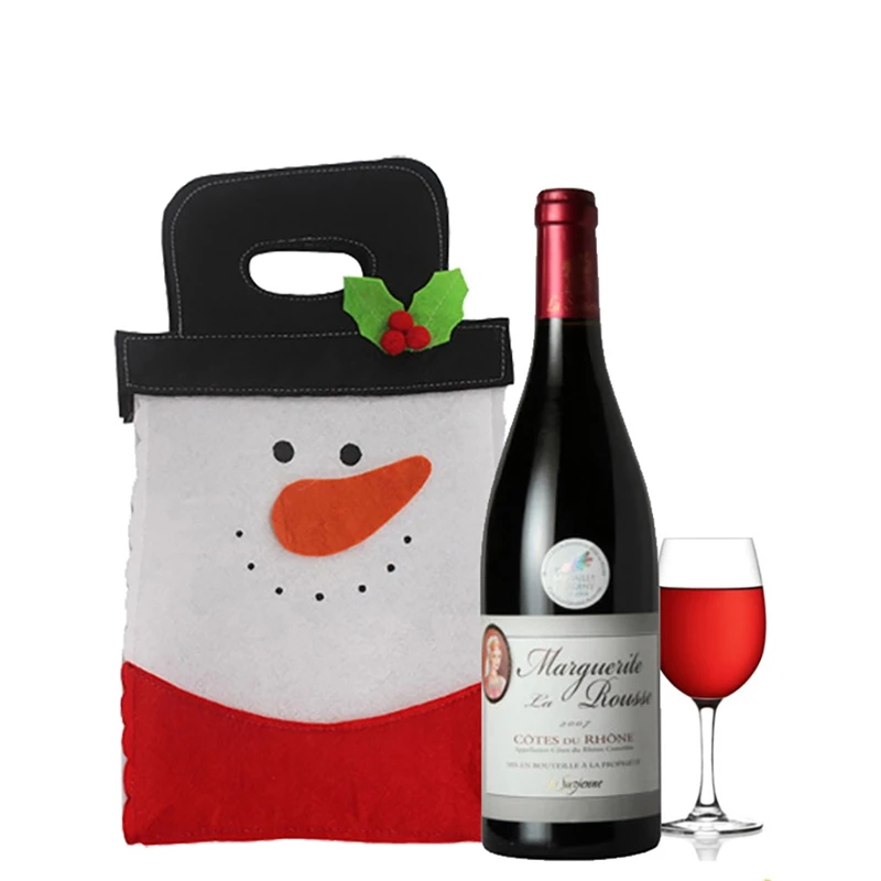 

Christmas Tote Gift Bags Featuring Santa Claus And Snowman For Present And Candy Bags