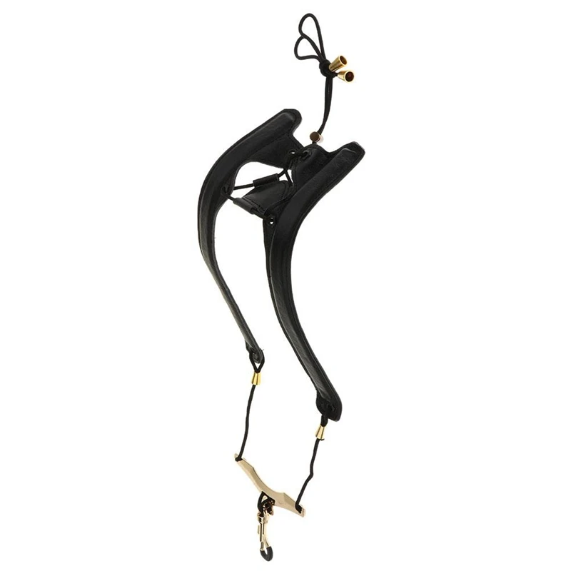 

Adjustable Leather Saxophone Shoulder Neck Strap with Buckle Width 24Mm for Sax Players Music Lovers
