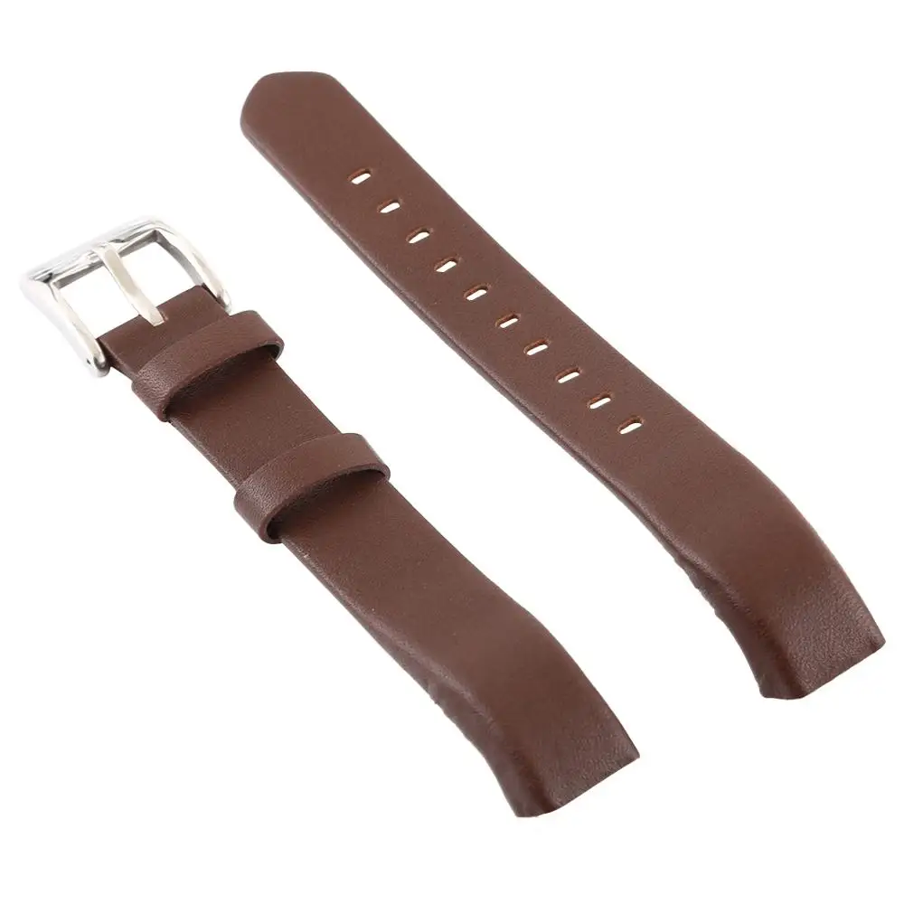 Умные часы с кожанным ремешком для Fit bit Alta - Цвет: Coffee