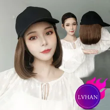 LVHAN шляпа парик длинный язык шляпа короткие волосы пряжка темно коричневый светильник коричневый натуральный черный коричневый черный матовый высокотемпературное волокно