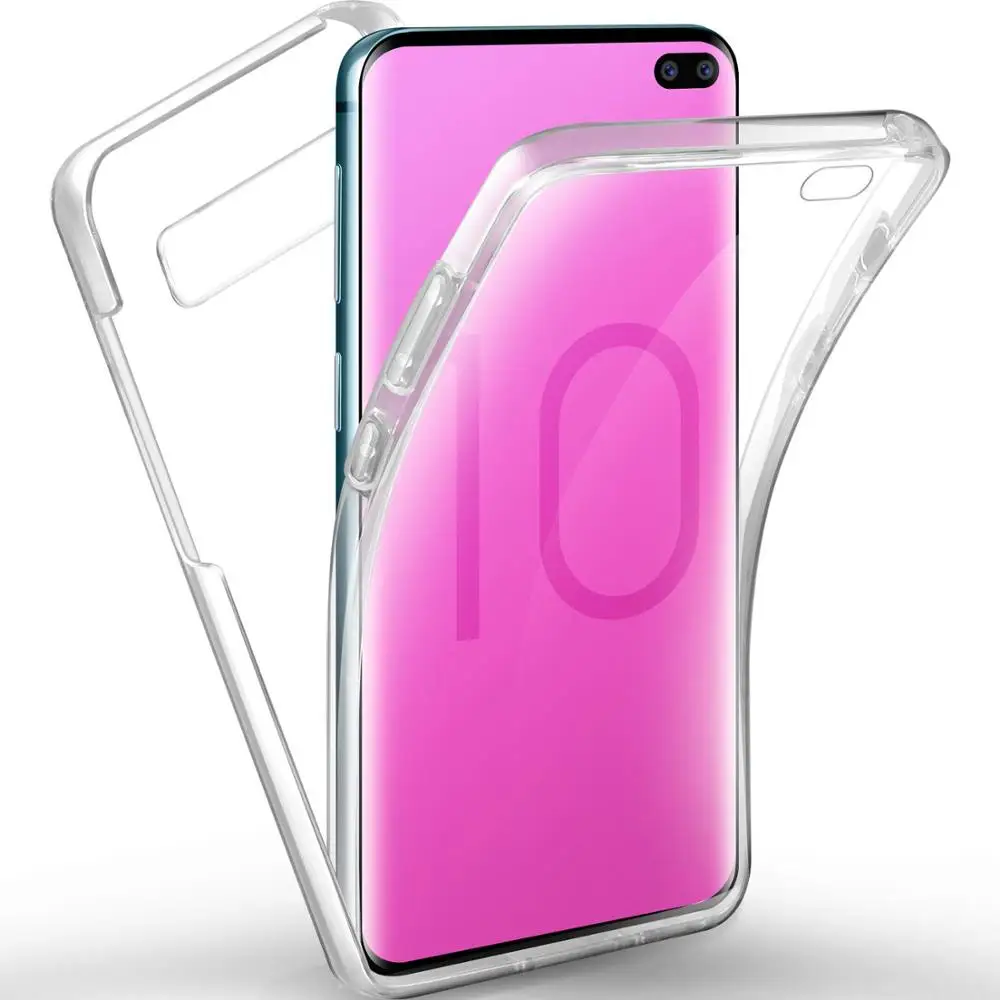 Чехол с полным корпусом 360 для Samsung Galaxy S20FE S10 Plus Lite двухсторонний прозрачный чехол