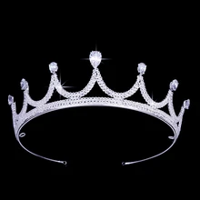 Корона HADIYANA, модный простой стиль, свадебная тиара и корона, высокое качество, кубический цирконий, BC3175, аксессуары для женщин