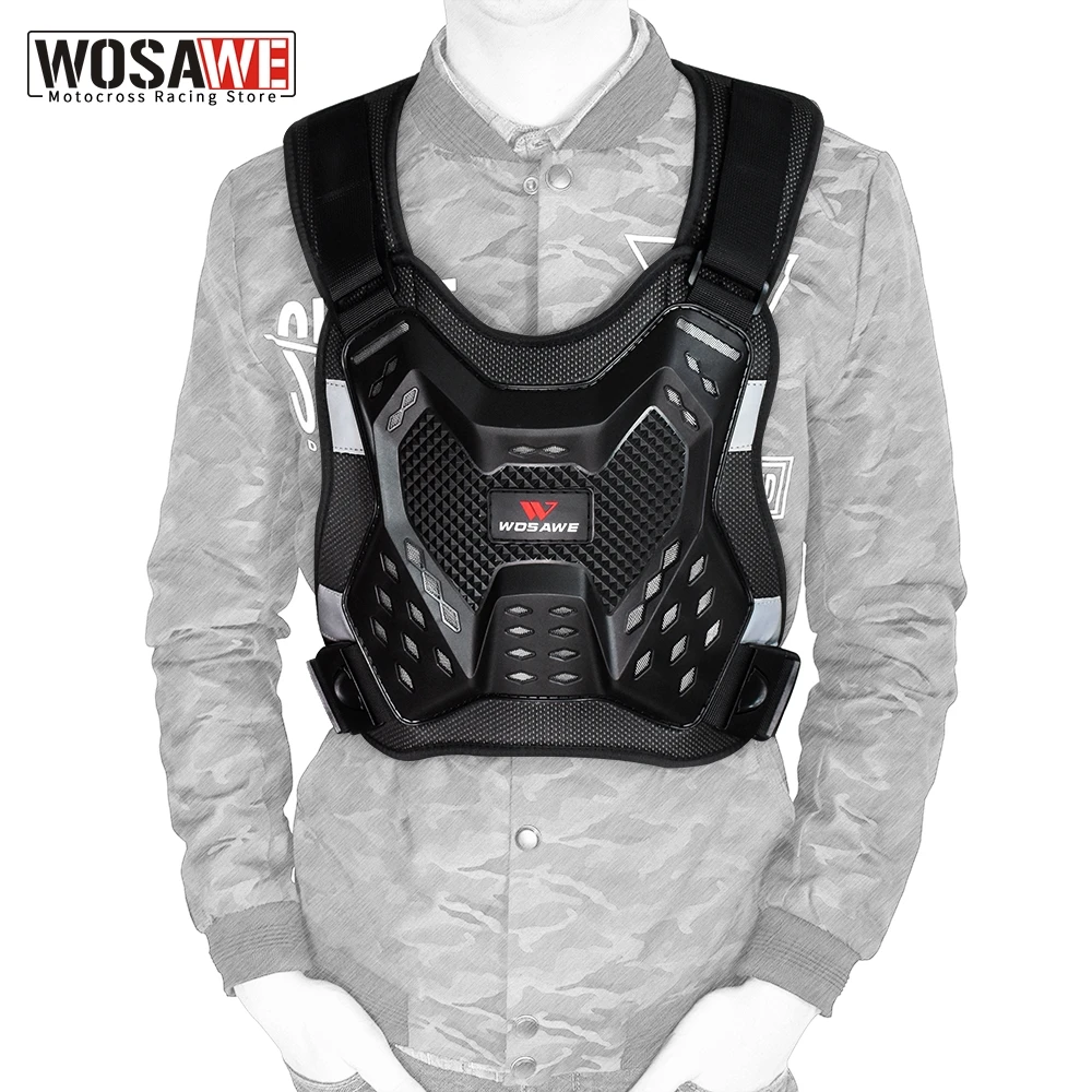 Wosawe Motorcycle Jacket Men Full Body Armor Vest Motocross Racing