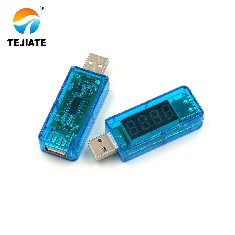 Цифровой светодиодный тестер с двумя USB портами Вольтметр и амперметр для