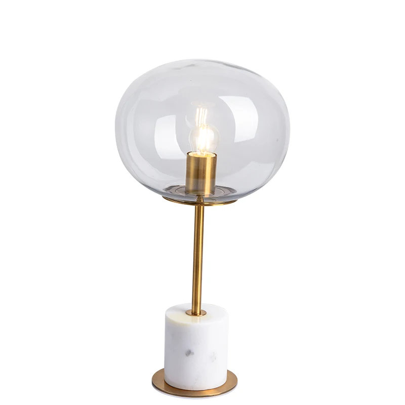 Минималистичные Ретро мраморные стеклянные светодиодные прикроватные