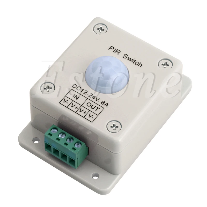 

DC 12V-24V 8A Automatic Infrared PIR Motion Sensor Switch For LED lighting light D0AC