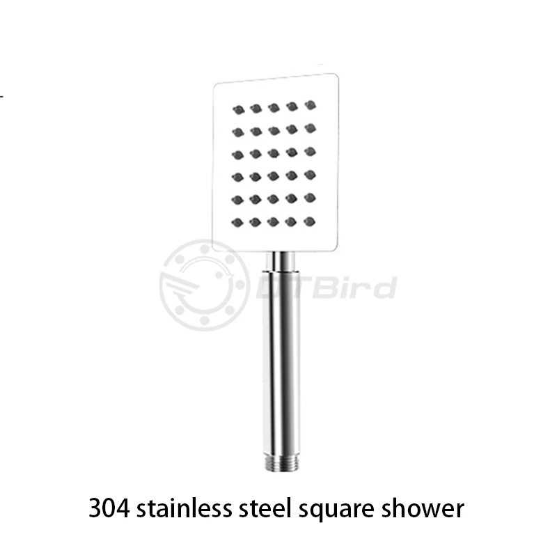Square Насадка для душа под давлением, 304 нержавеющая сталь, зеркало для душа, ручная Душевая насадка, аксессуары для ванной комнаты - Цвет: Square