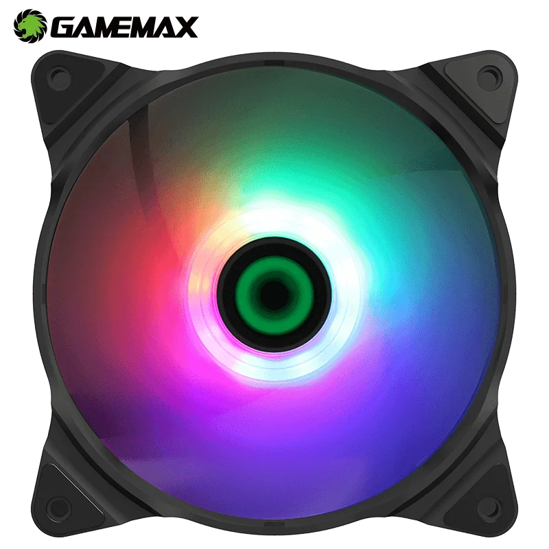 

GameMax Rainbow-C2 RGB PC Case Fans 120mm ARGB 5V Addressable LED AURA SYNC Silent Fan Designed Computer Cooler Cooling RGB Fans