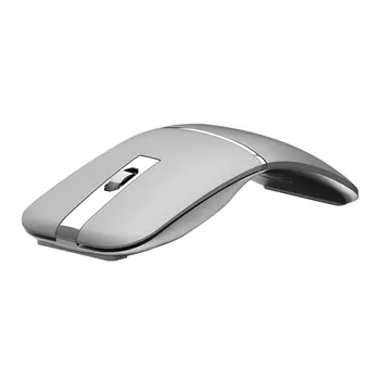 

Ultra Thin Bluetooth 2.4GHz Portable Optical Foldable Arc Silent Click Rechargeable Wireless Mouse Dual Modes Non-Slip Ergonomic