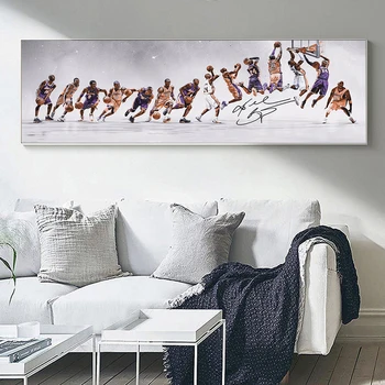 

Kobe Bryant Classic Kobe Posters and Print Oil Painting on Canvas Scandinavian Cuadros Wall Art Picture for Living Room NO Frame