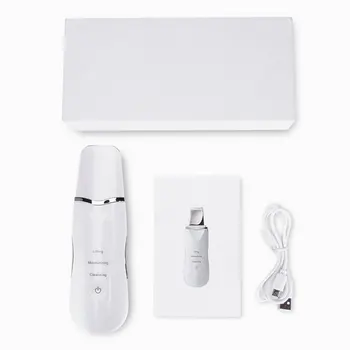 

Ultrasonic Face Skin Scrubber USB Rechargeable Facial Cleaner Vibration Blackhead Removal Exfoliating Pore Cleaner Skin Scrubber