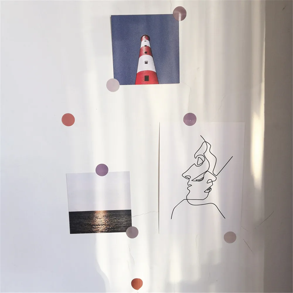 DIY Morandi стикер на стену s Окно Стекло Праздничные наклейки Ins шикарные круглые