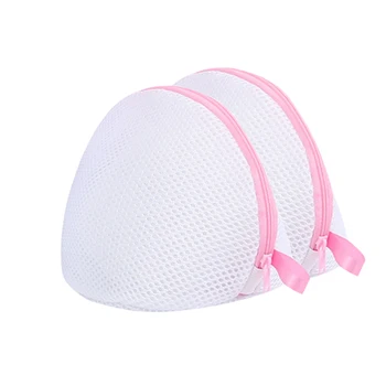 

2pcs Shoes Laundry Clothes Protection Durable Outdoor Travel Dual Use Hours Saving With Zipper Mesh Storage Washing Bags Thick