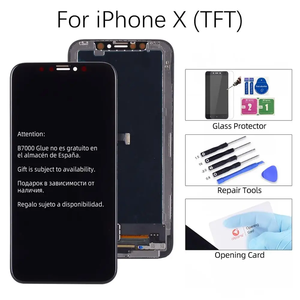 AMOLED дисплей для iphone X XR lcd XS Max сенсорный экран WIith Рамка Замена для iphone XS lcd дигитайзер компоненты - Цвет: TFT for iPhone X