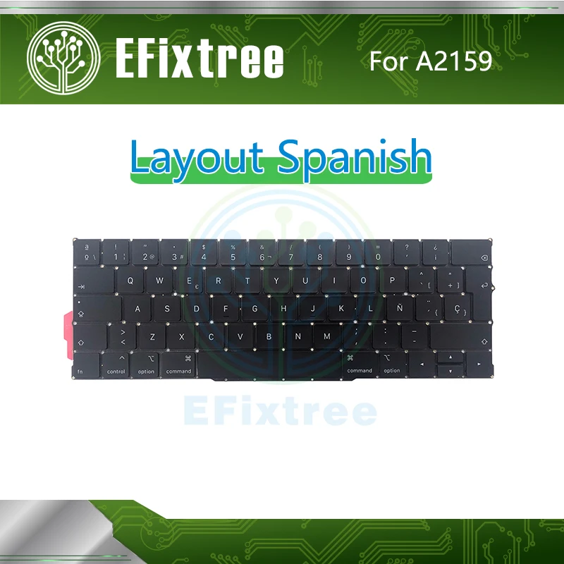 Полный для MacBook retina 13 ''A2159 раскладка клавиатуры испанский Mid EMC 3301