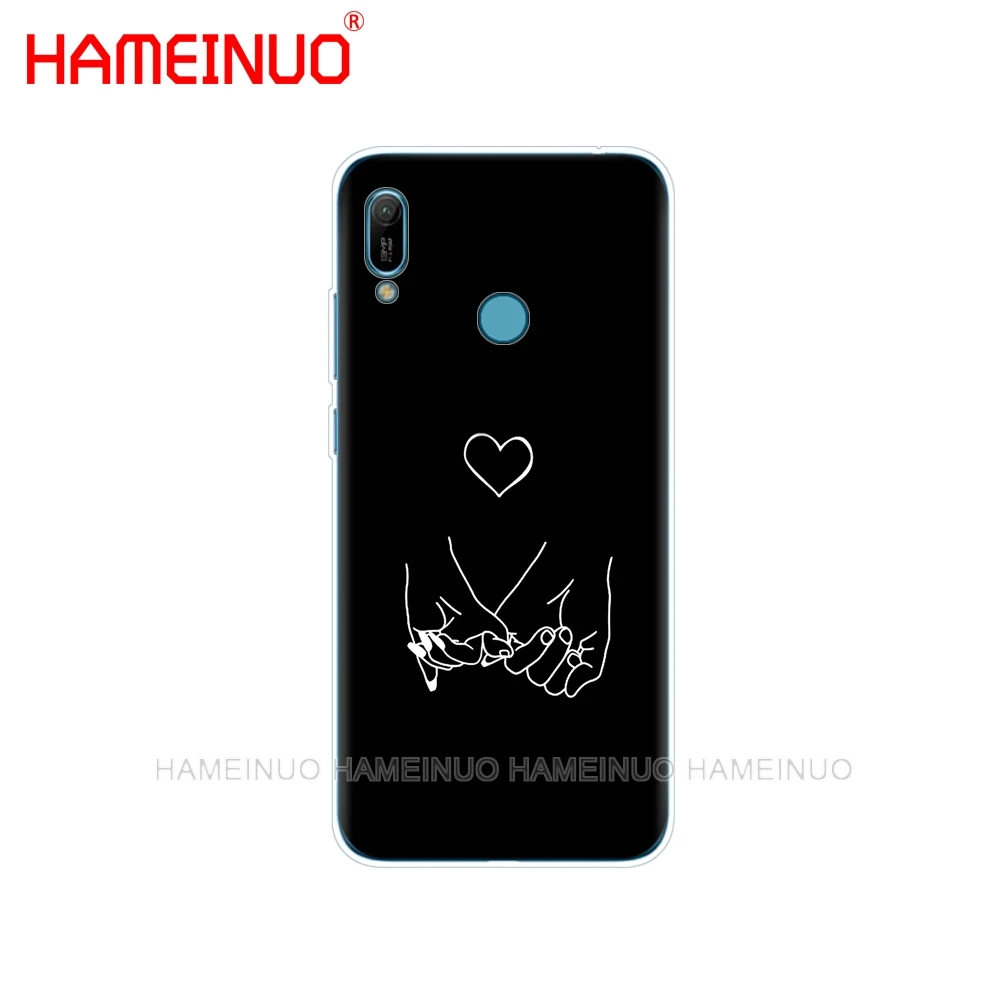 Силиконовый чехол для huawei Y5 Y6 Y7 Y9 PRO PRIME honor 8s 8a 20 LITE PRO 10i view 20 V20 Love Heart Flower Rose Girl - Цвет: 43408