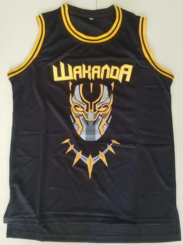 

high quality NEW BLACK PANTHER WAKANDA T'CHALLA KILLMONGER MOVIE Basketball Jersey Embroidery Stitched