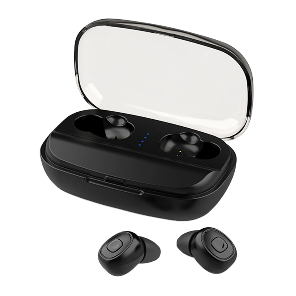 TWS V5.0 Bluetooth наушники стерео бас беспроводные гарнитуры с 3000 мАч зарядным отсеком двойной микрофон Bluetooth наушники внешний аккумулятор