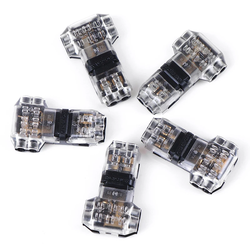 5Pcs/lot Universal Compact Wire Wiring Connector T SHAPE Conductor Terminal Block With Lever Hot Sale