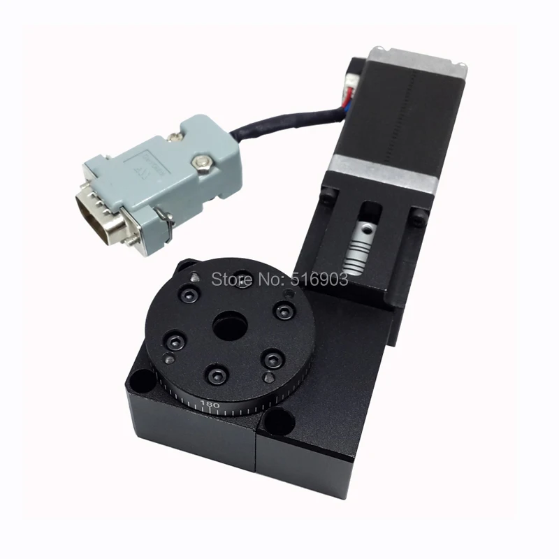 Электрический поворотный угловой стол с моторизованным вращением диаметр 40 мм