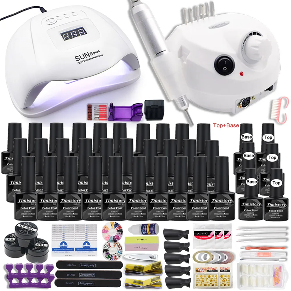 Ensemble de manucure avec lampe Led pour ongles