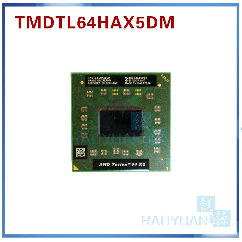 Мобильный TL-64 AMD Turion 64X2-TMDTL64HAX5DM TMDTL64HAX5DC 2,2 ГГц/Socket S1(S1G1)/двухъядерный процессор ноутбука TL64 TL 64 cpu