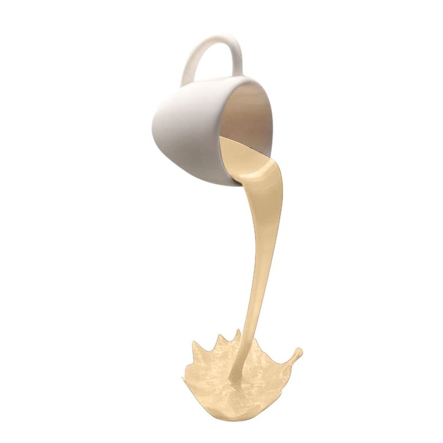Selling 3D Floating Coffee Cup Mug Sculpture Home Decoration Accessories Pouring Spilling Anime  Room Decor Dropshipping