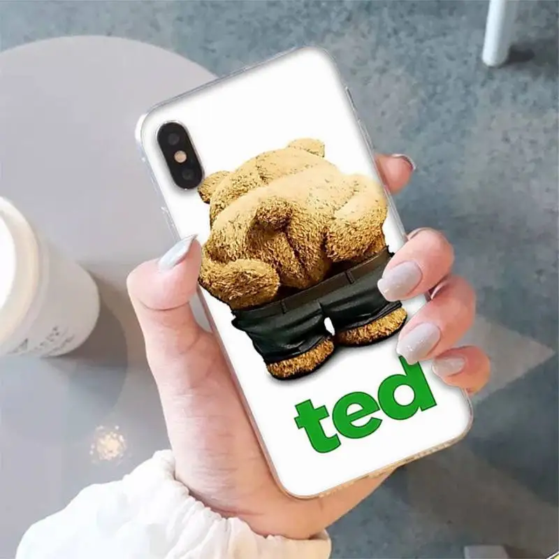 thumbnail image 1 of Funda de teléfono Ted Bear para iphone 13 11 12 pro XS MAX 8 7 6 6S Plus X 5S SE 2020 XR, 1 of 5