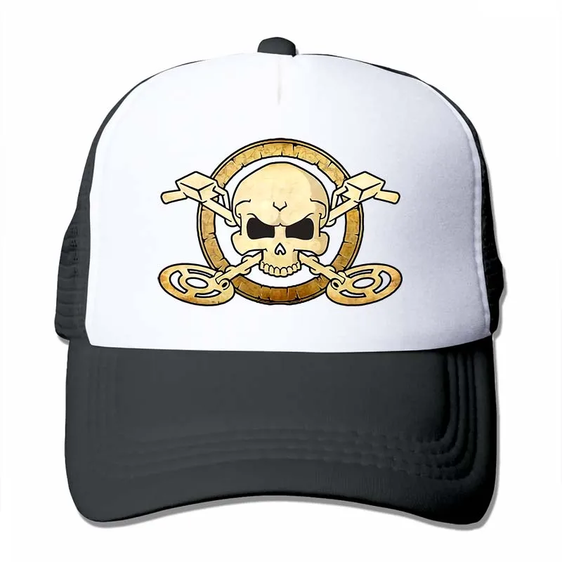 Men detectorist skull& crossbones Metal detector Treasure hunter 2 sided cotton badge(2) Baseball cap men women Trucker Hats - Цвет: 4-Black