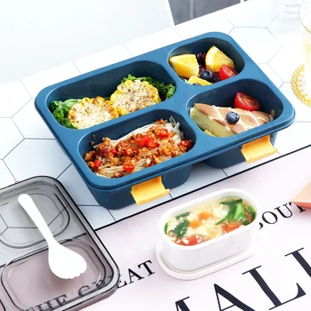 

Portable Bento Box Independent Microwave Oven Bento Box Leakproof Lattice Bento Child Bento Box Food Box