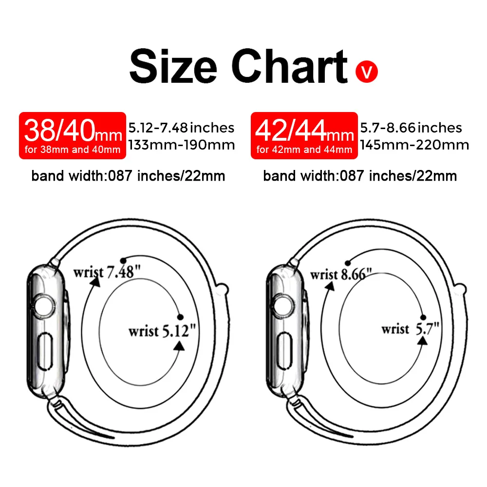 Band For Apple Watch Series 5 4 3 2 1 38MM 42MM watchband Breathable Nylon Strap Sport Loop for iwatch Bracelet 40MM 44MM