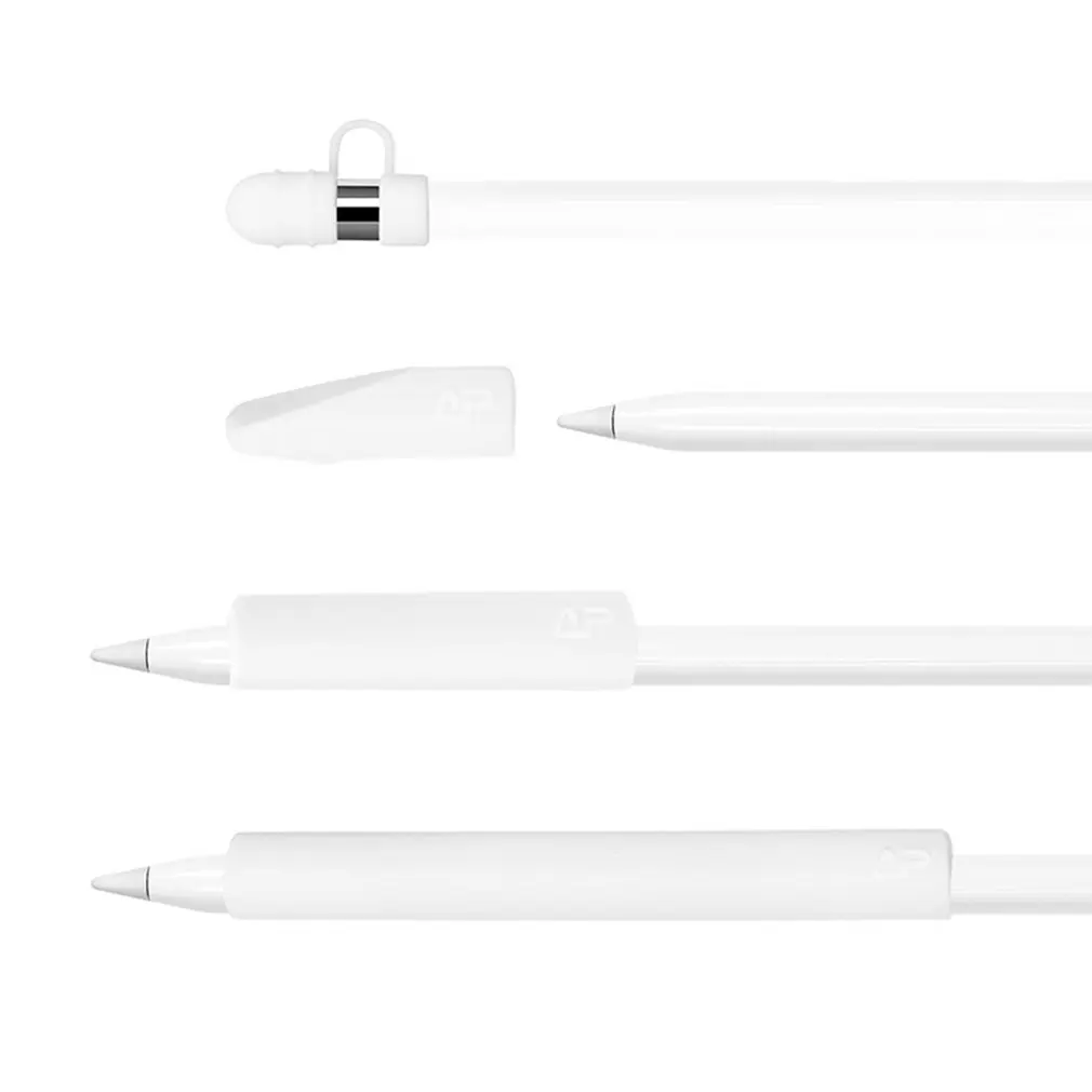 Новинка, мягкий силиконовый чехол для Apple Pencil, для iPad, чехол с наконечником для карандашей, держатель для планшета, стилус, 360, полный защитный чехол, сумки