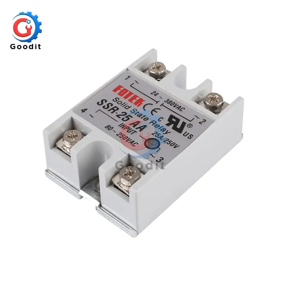 Твердотельное реле SSR 25AA 25A 40A AC Control Relay 80 280V TO 90 480V 25AA|Реле| |