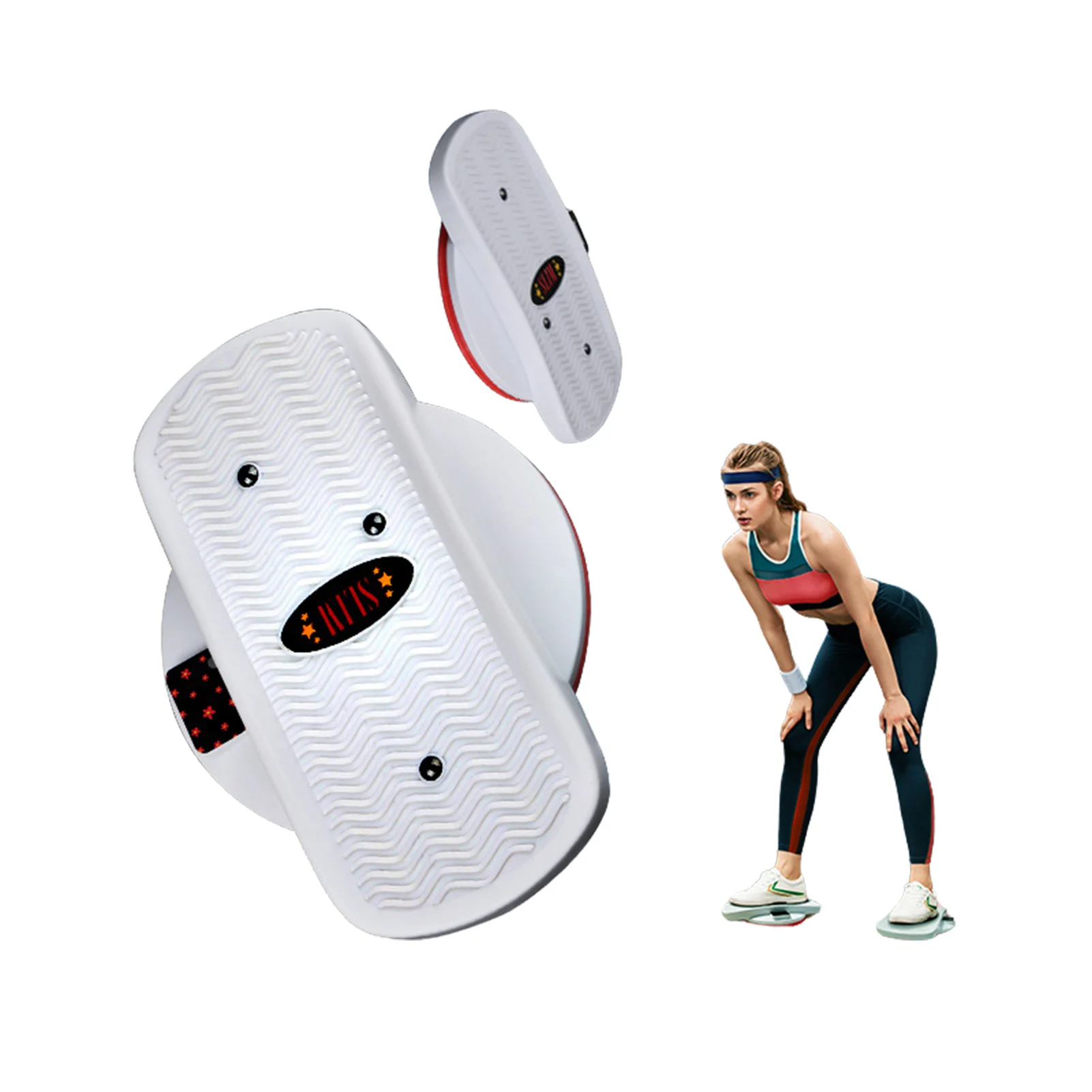 Esercizio Twist Board 2Pc Ab Twister Board Split Waist Twisting Disc Fitness Electronic Count Waist Wrigling Twister Plate