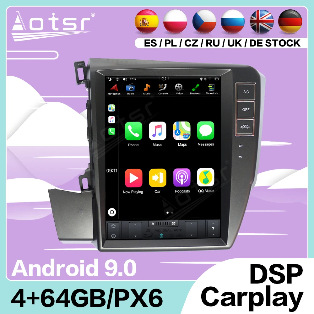 

Android 9.0 PX6 Tesa- For Honda Civic 2012 2013 2014 2015 Stereo Car GPS Navi Multimedia IPS Screen Player Radio Auto Head Unit