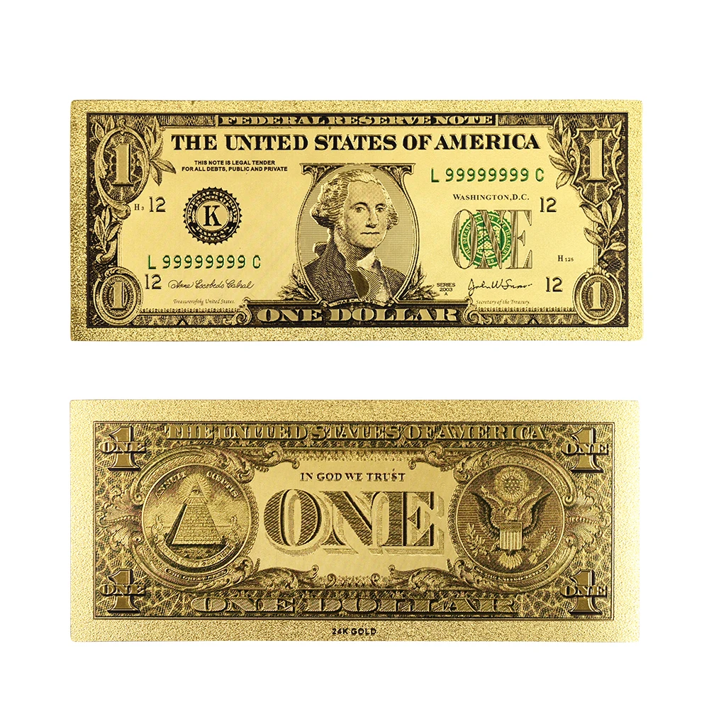 Us 171 20 Off1928 Tahun Warna Warni Amerika Serikat Uang Kertas 1 Dolar Tagihan Bank Note Di 24k Berlapis Emas Palsu Uang Untuk Hadiah Gratis