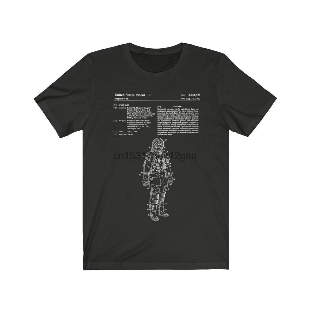 Apollo Spacesuit Patent Illustrations T Shirt | Мужская одежда