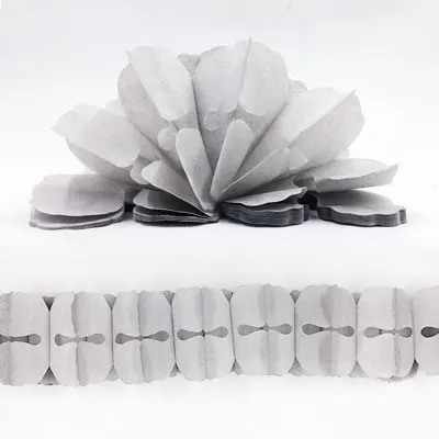Nicro 3,6 м гирлянды бумажные гирлянды в форме клевера занавески на день рождения свадебные вечерние украшения для дома овсянка бумажная Свадебная гирлянда# ot89 - Цвет: Grey