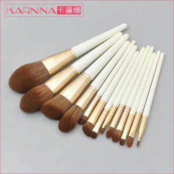 

1K Minimum 10 Rice White Wood Handle Makeup Brush Set Fiber Can Private Label Custom Logo If meet Minimum Wholesale Cosmetics