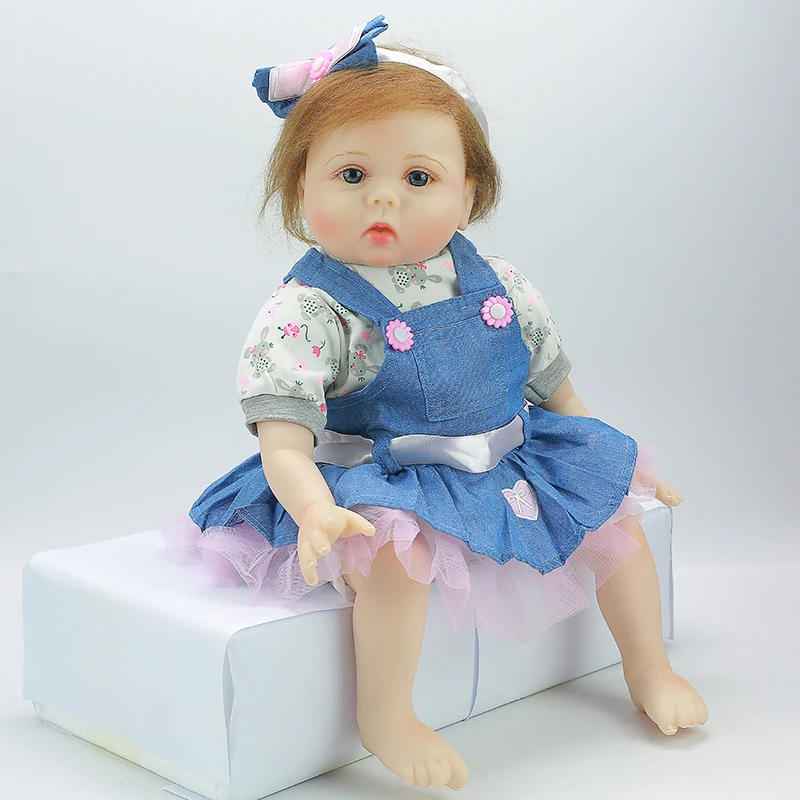 2" baby reborn Мягкий силикон с медвежонком Кукла Модный подарок ребенку куклы игрушки brinquedos bonecas menina