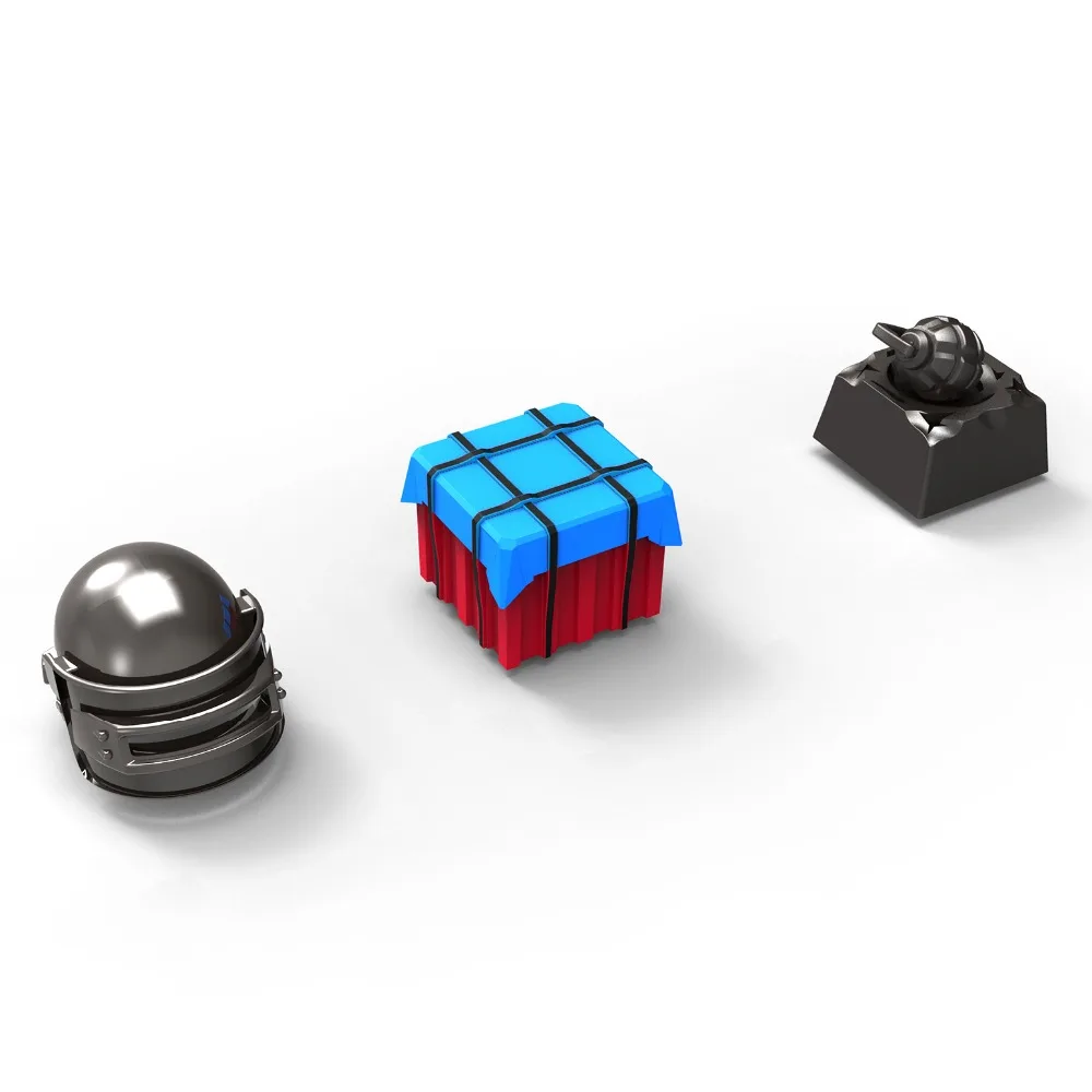 Keyboard Accessories PUBG Theme Metal Key Cap Helmet Airdrop Box Bomb Personality Mechanical Keyboard Key Cap Cherry Mx Switch
