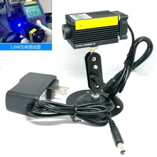 Focalisable 450nm 1.6W Bleu Point Laser Module 1600mW Diodes 12V Puissance De Support