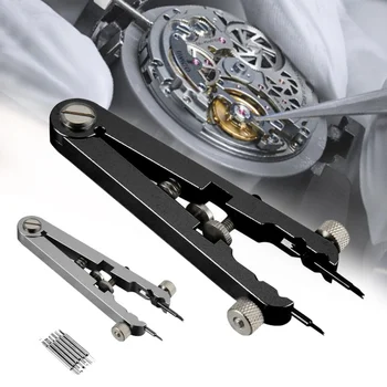 

Watch Bracelet Spring Bar Standard Plier Remover Set Alloy Steel Watch Bands Removing Tool With 6 Pin Forks Watch Repair Tool