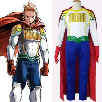 

Anime My Hero Academia Million Cosplay Costume Boku no Hero Academia Mirio Jumpsuit & Cloak &Belt & Gloves Halloween Carnival