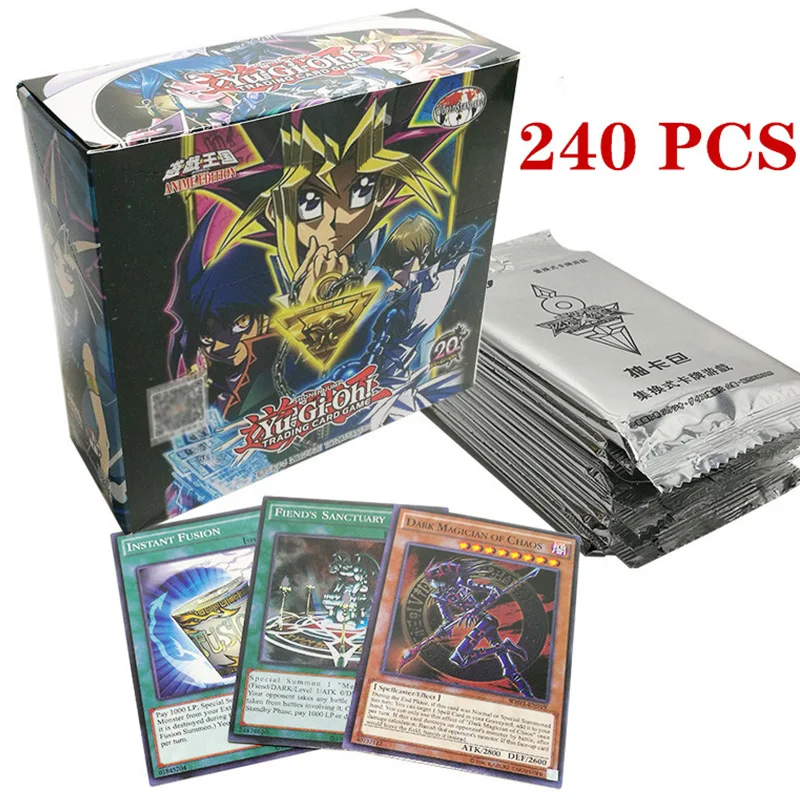 Yugioh Легенда колода 216/240 шт набор с коробкой Yu Gi Oh Аниме игровая коллекция карт
