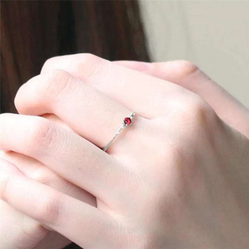 Изысканное кольцо, цветок, кристалл, кольца для женщин, свадебное сердце, циркониевое кольцо, розовое золото, anillos, для девушек, синие, красные кольца с драгоценными камнями, корейский стиль, R5 - Цвет основного камня: shape 14