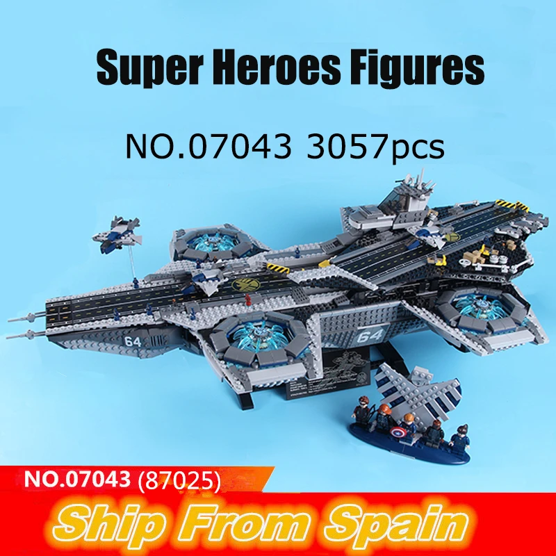 

lepinblocks Ship from Eu Super Heroes star plan Wars the Shield Helicarrier 76042 07043 Figure Building Block bricks architectur