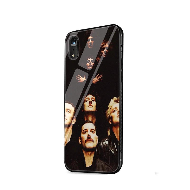 Стеклянный чехол для телефона из ТПУ стекла для iPhone 5 5S SE 6 6S 7 8 Plus iPhone 11 Pro XR X XS максимальный чехол queen Rock Group