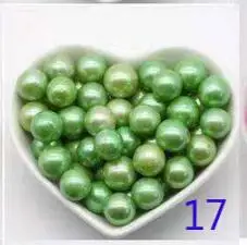 17 В продаже! Жемчужины Эдисона 9-12 мм, круглые жемчужины, 28 цветов, лучшие цены на жемчужные вечерние ювелирные изделия,, 5 шт./партия, N1 - Цвет: 17