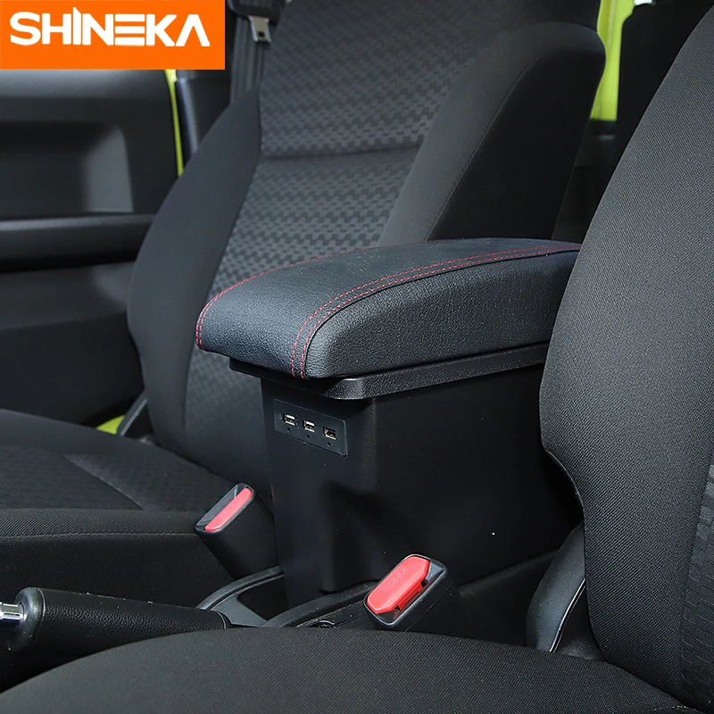 SHINEKA Armrest Retrofit Parts for Suzuki Jimny JB74 Car Armrest Box  Storage Box Interior Accessories USB for Suzuki Jimny 2019+ - AliExpress